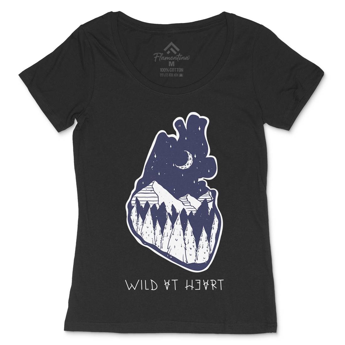 Wild At Heart Womens Scoop Neck T-Shirt Nature D498