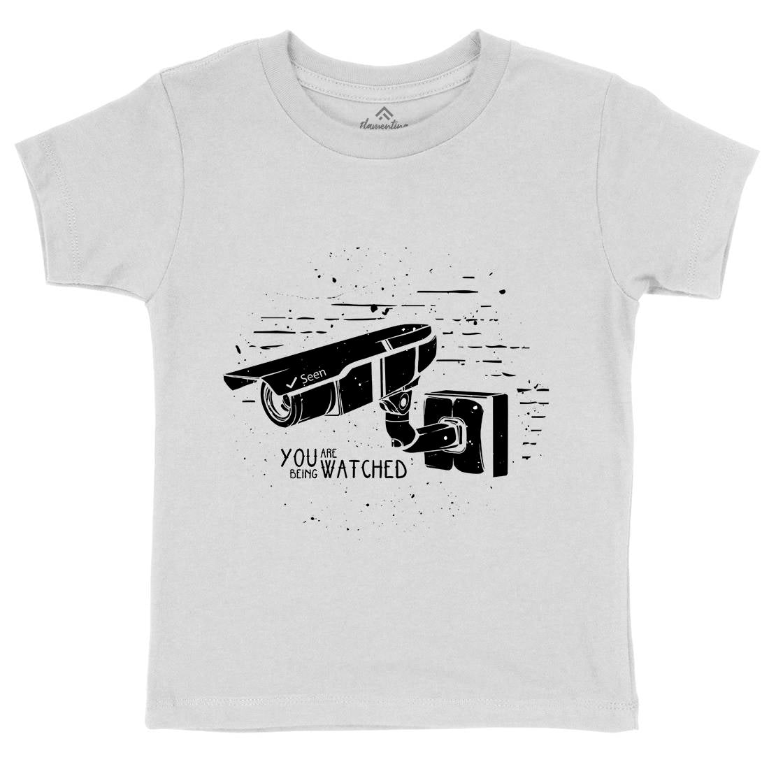 You Are Being Watched Kids Crew Neck T-Shirt Media D499