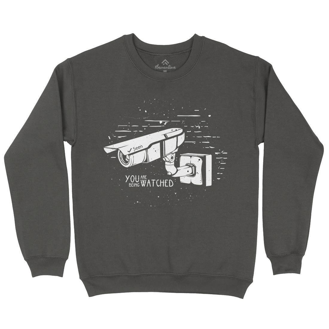 You Are Being Watched Mens Crew Neck Sweatshirt Media D499