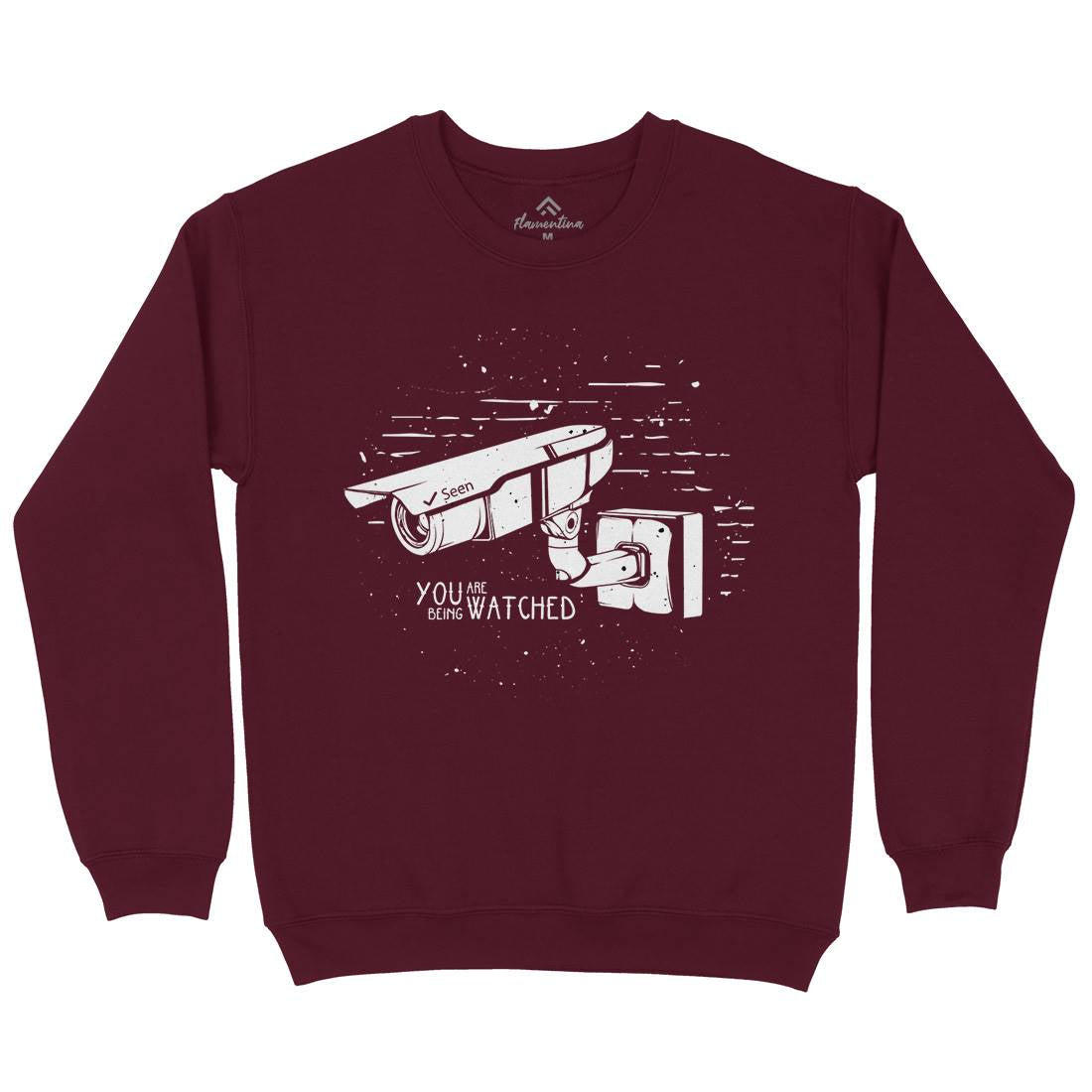 You Are Being Watched Mens Crew Neck Sweatshirt Media D499