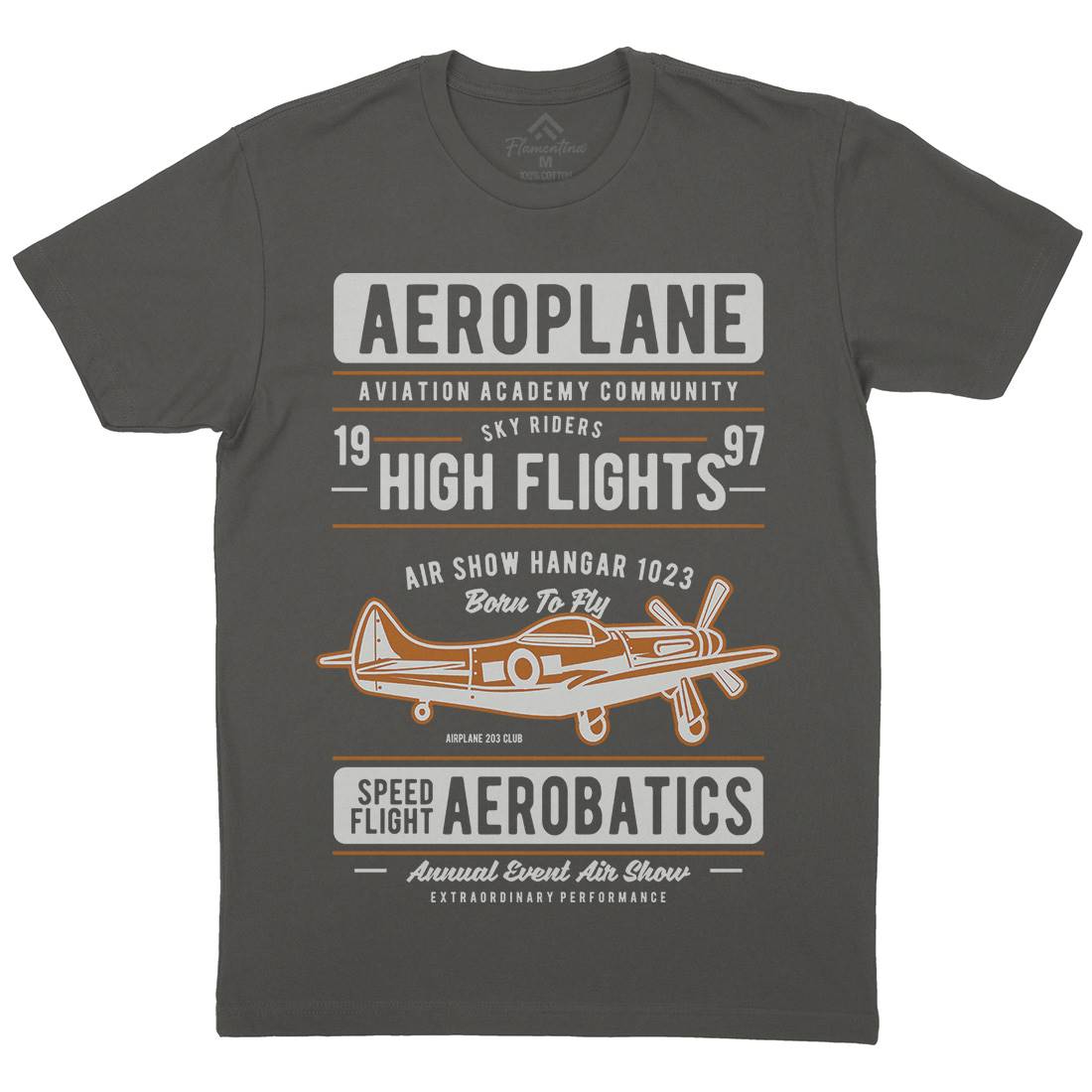 Aeroplane Mens Crew Neck T-Shirt Vehicles D501