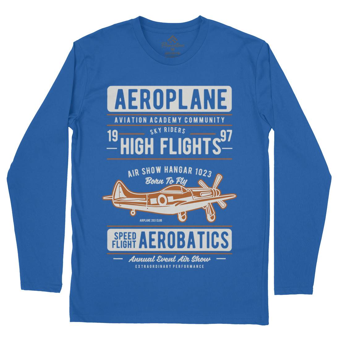 Aeroplane Mens Long Sleeve T-Shirt Vehicles D501