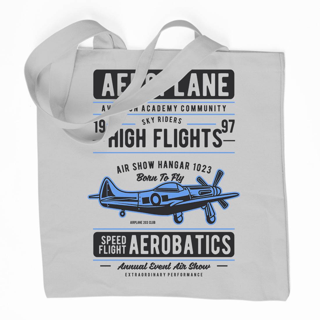 Aeroplane Organic Premium Cotton Tote Bag Vehicles D501