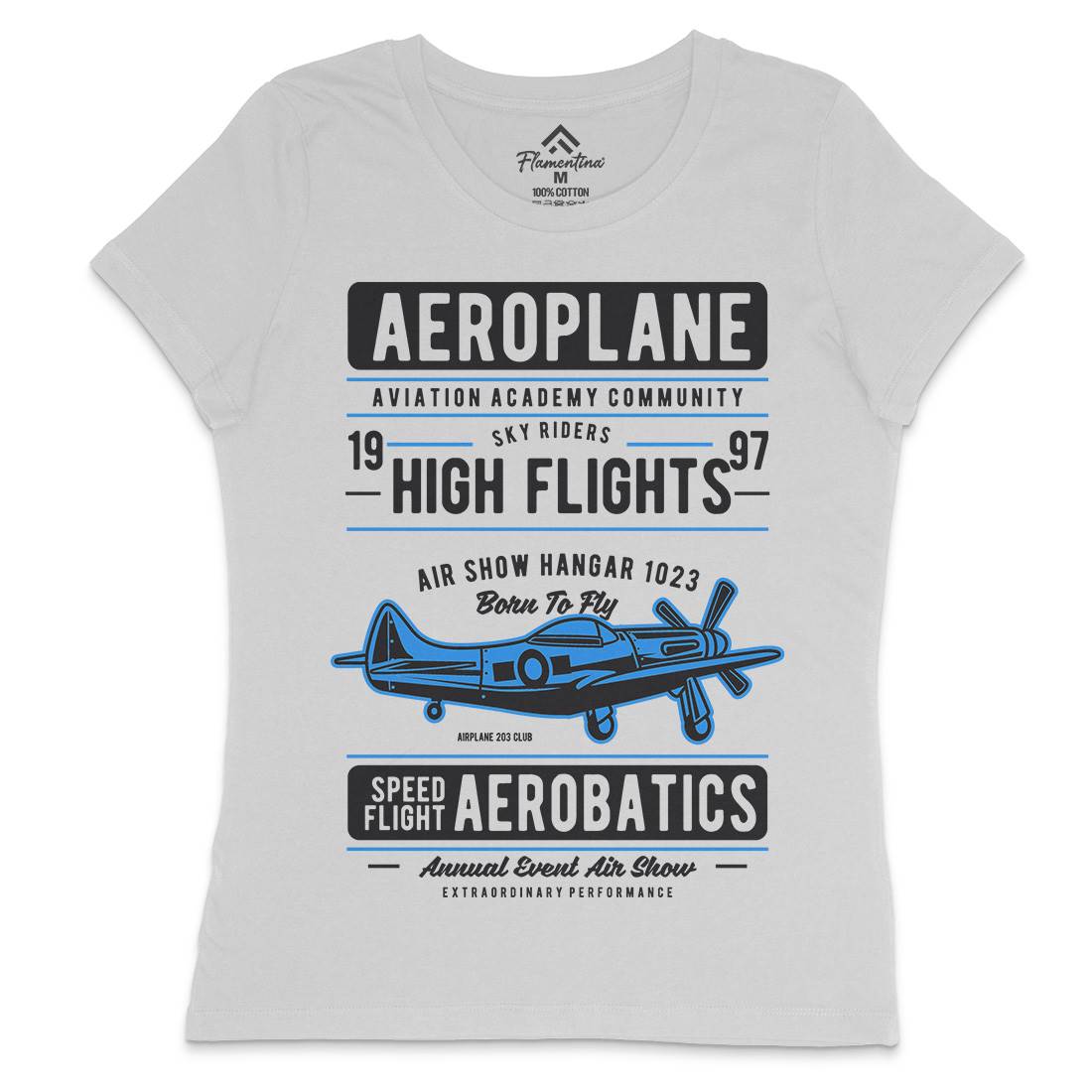 Aeroplane Womens Crew Neck T-Shirt Vehicles D501