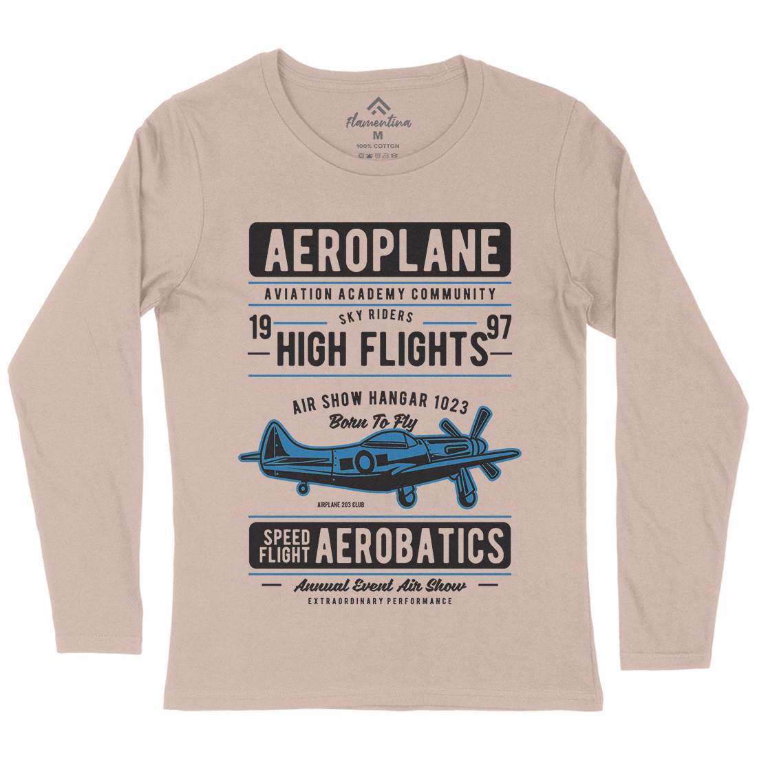 Aeroplane Womens Long Sleeve T-Shirt Vehicles D501