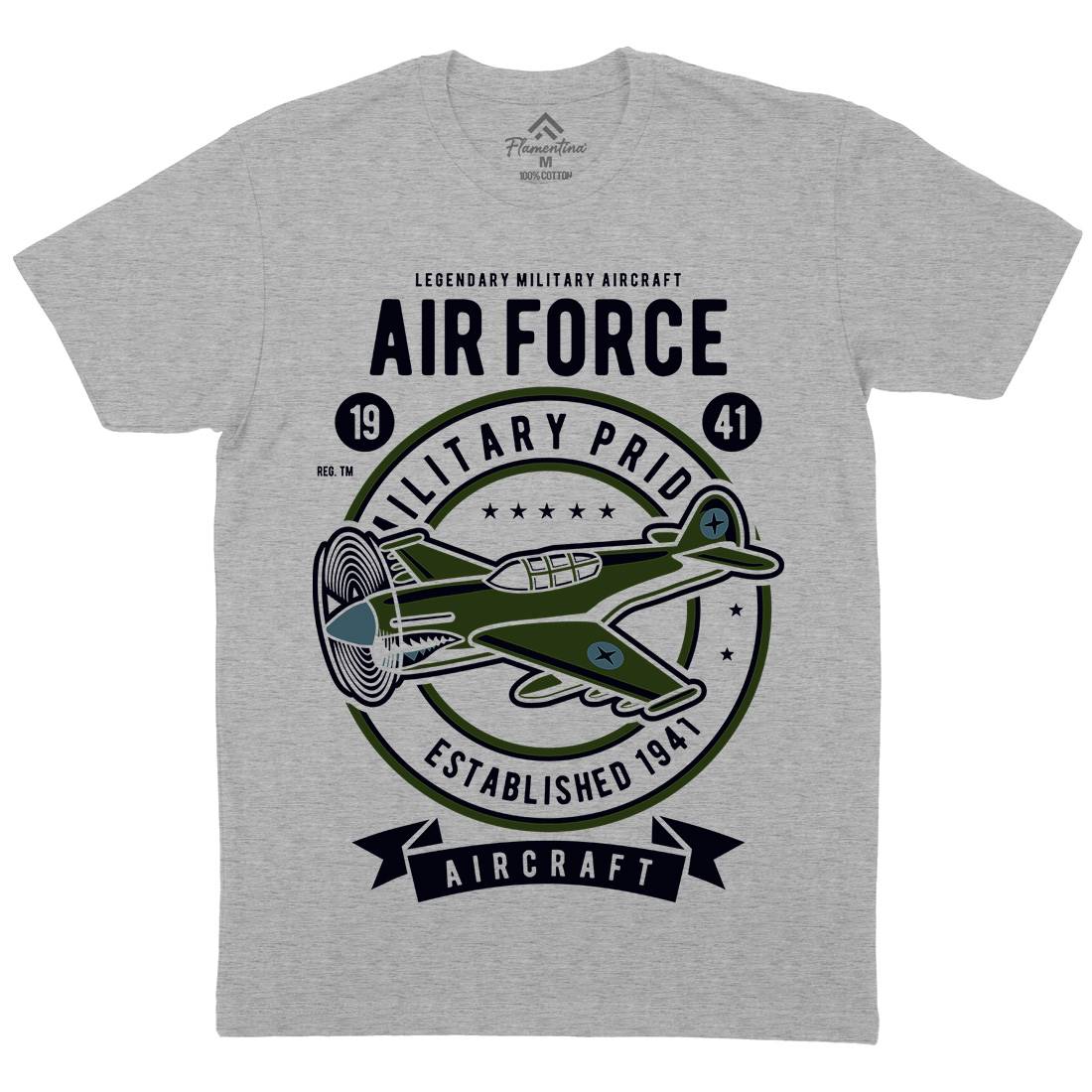 Air Force Mens Crew Neck T-Shirt Army D502