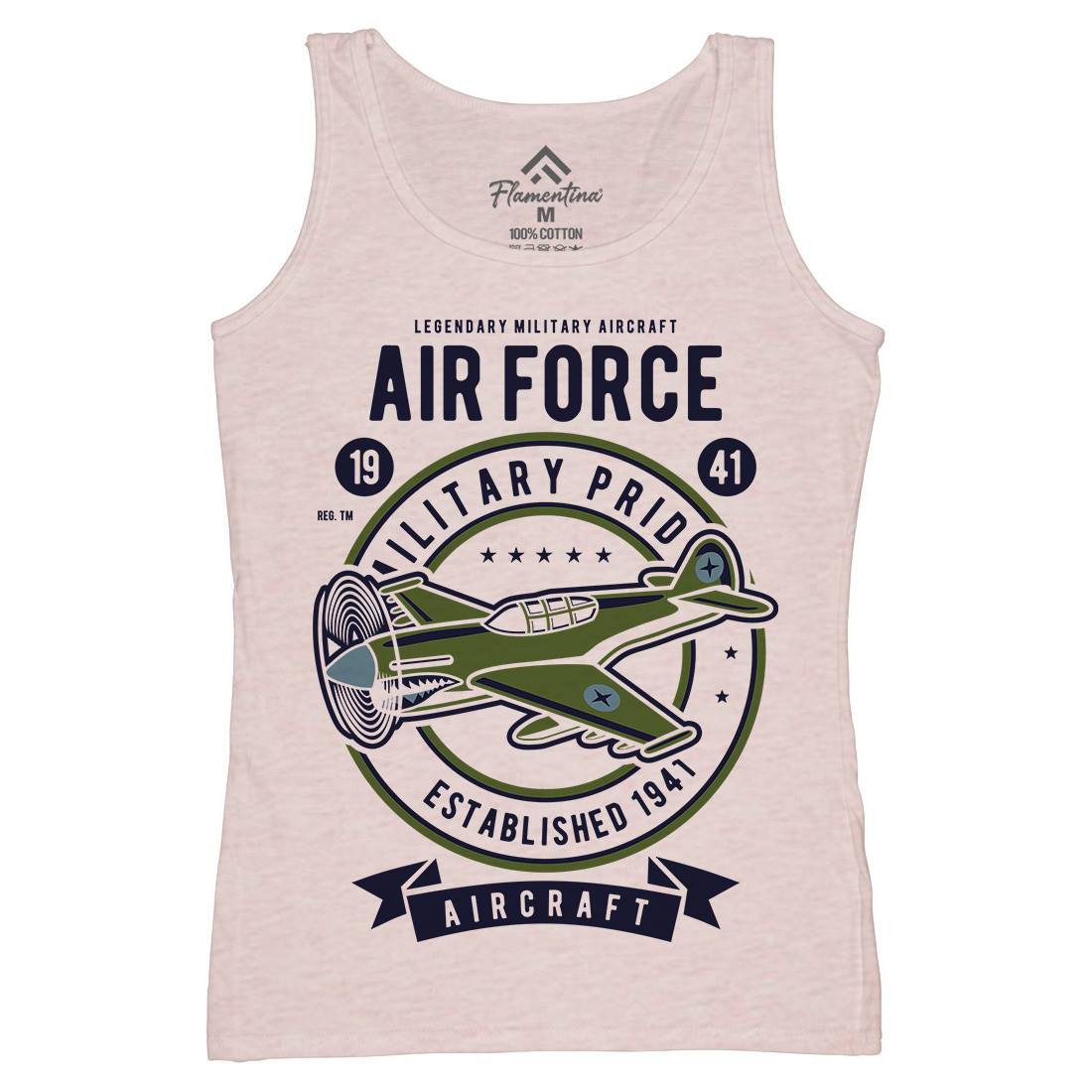 Air Force Womens Organic Tank Top Vest Army D502