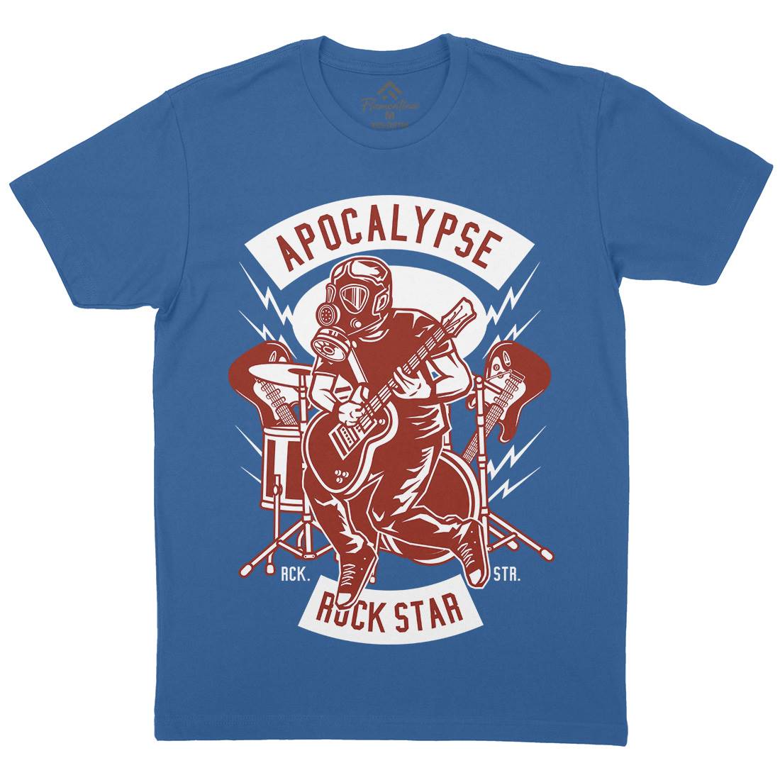 Apocalypse Rock Star Mens Organic Crew Neck T-Shirt Music D503