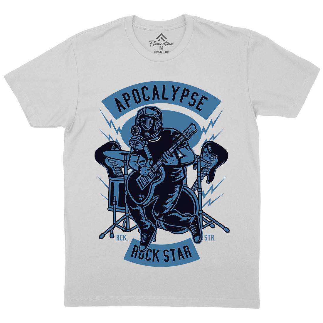 Apocalypse Rock Star Mens Crew Neck T-Shirt Music D503