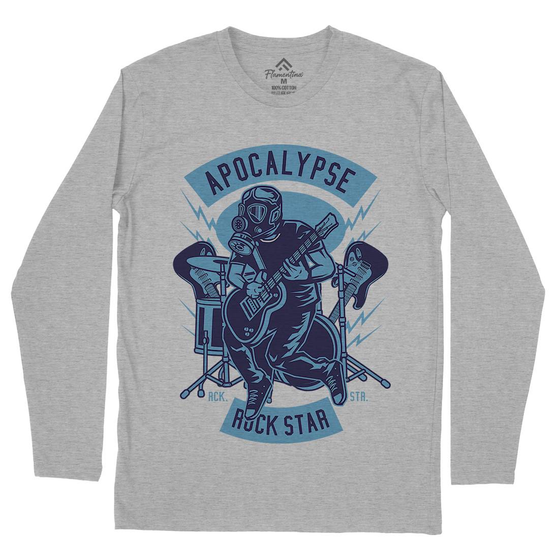 Apocalypse Rock Star Mens Long Sleeve T-Shirt Music D503