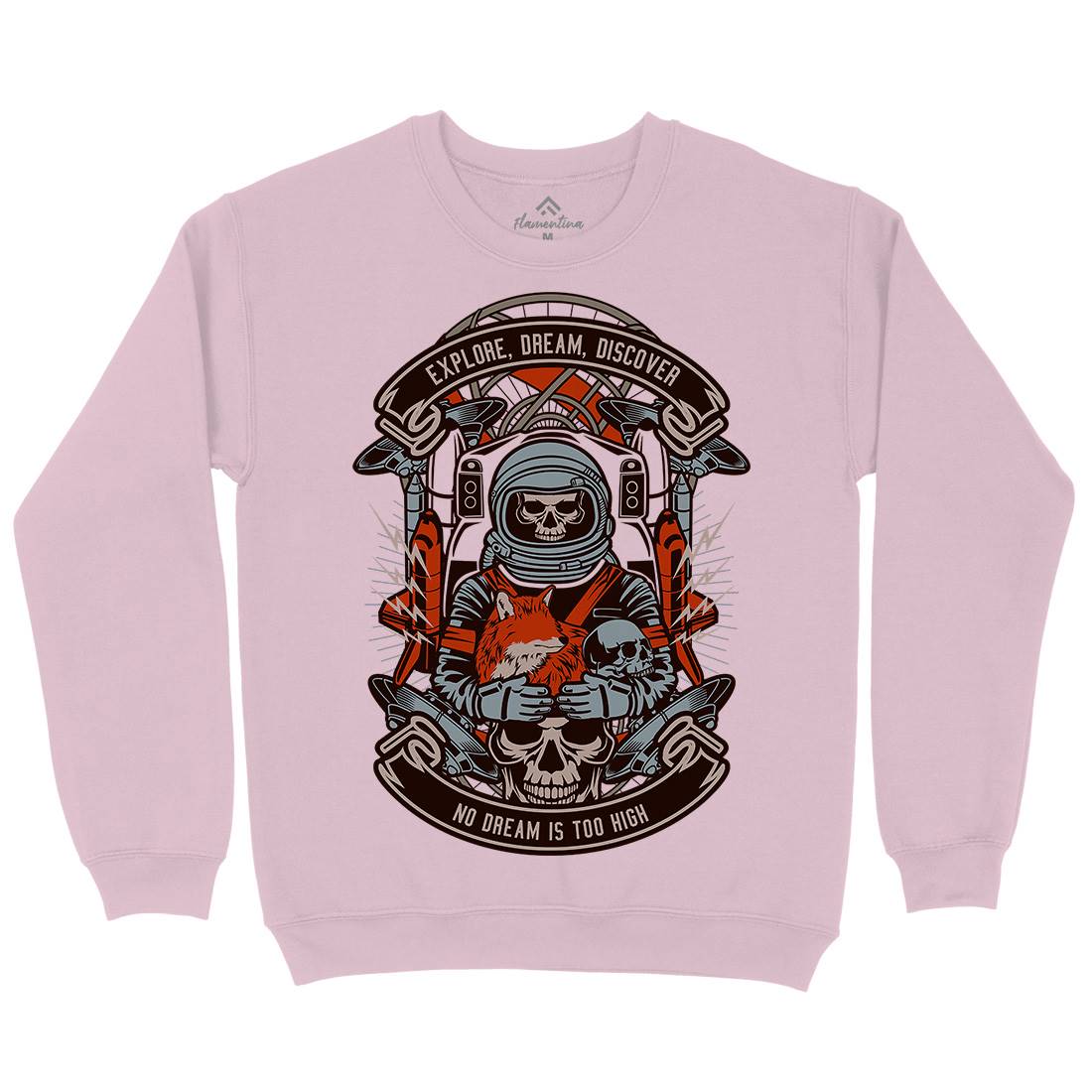 Astronaut Skull Kids Crew Neck Sweatshirt Space D505
