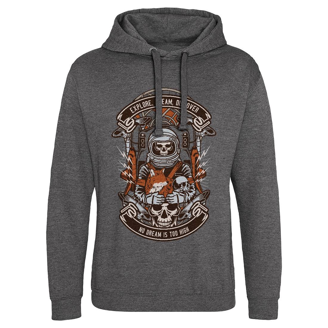 Astronaut Skull Mens Hoodie Without Pocket Space D505