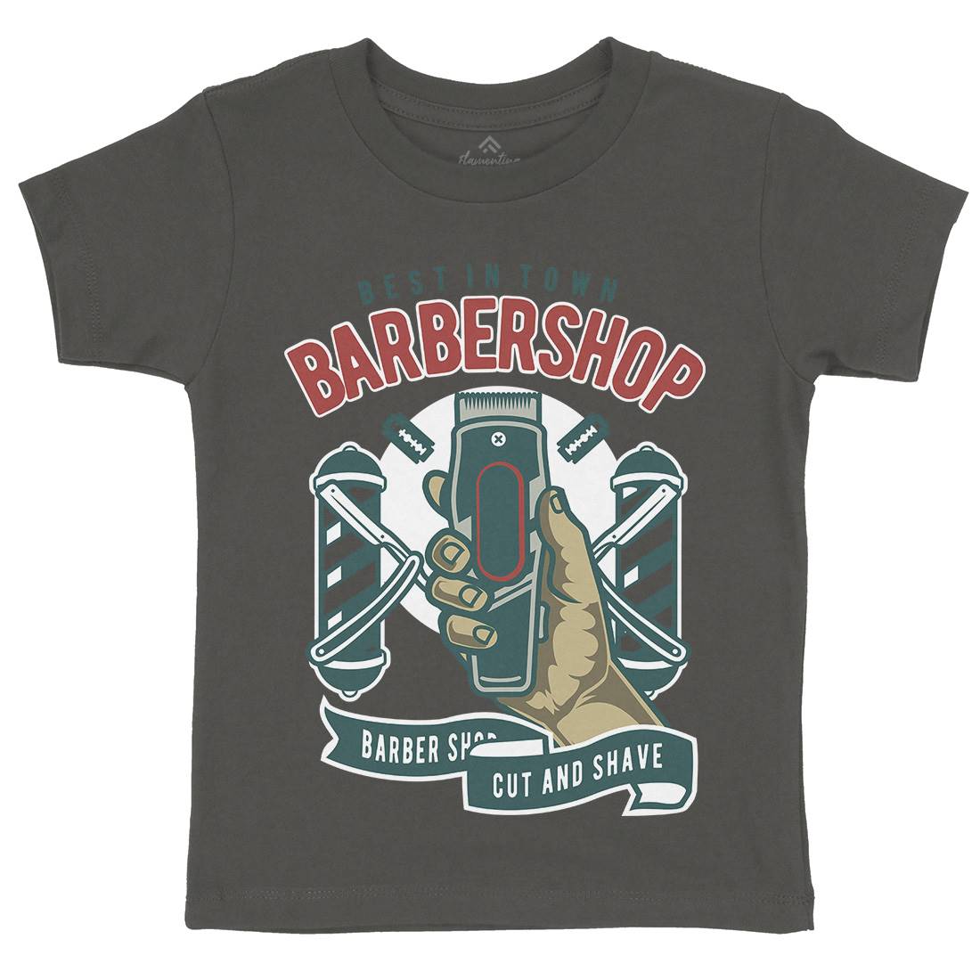 Barbershop Kids Crew Neck T-Shirt Barber D506