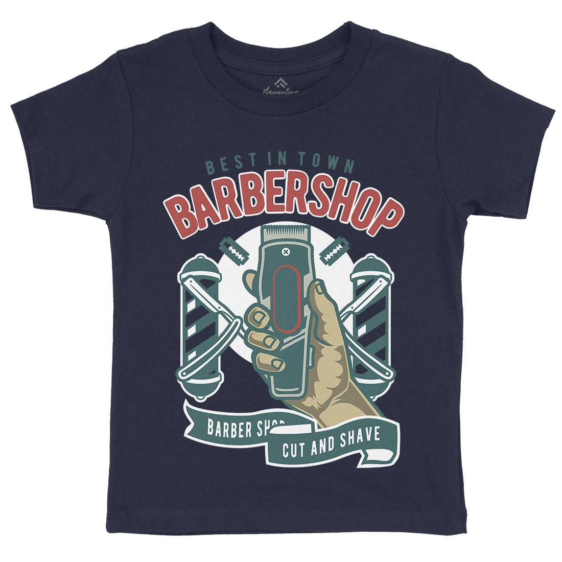Barbershop Kids Crew Neck T-Shirt Barber D506