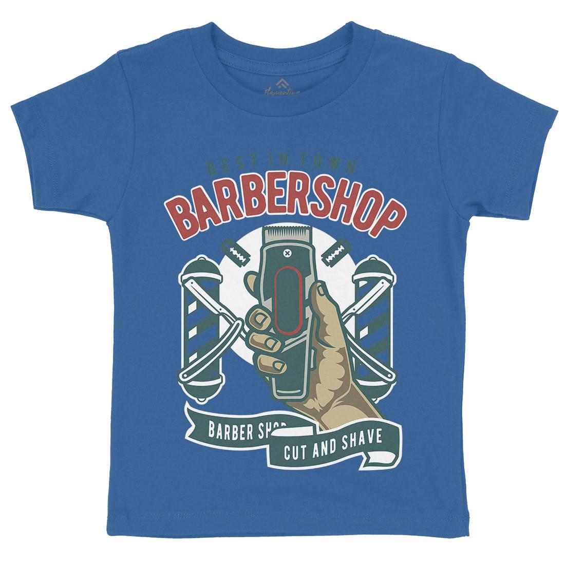 Barbershop Kids Organic Crew Neck T-Shirt Barber D506