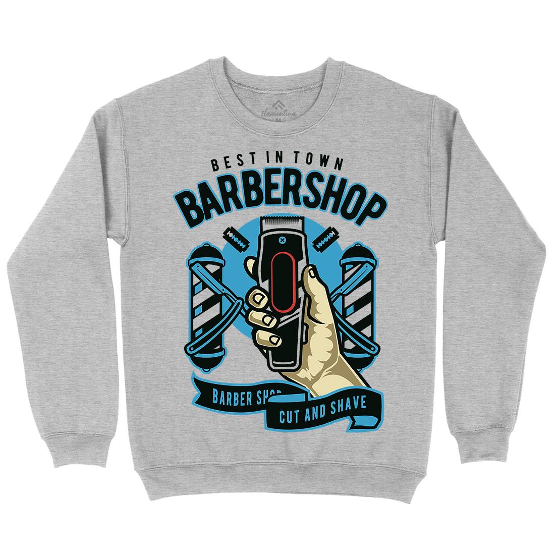 Barbershop Mens Crew Neck Sweatshirt Barber D506
