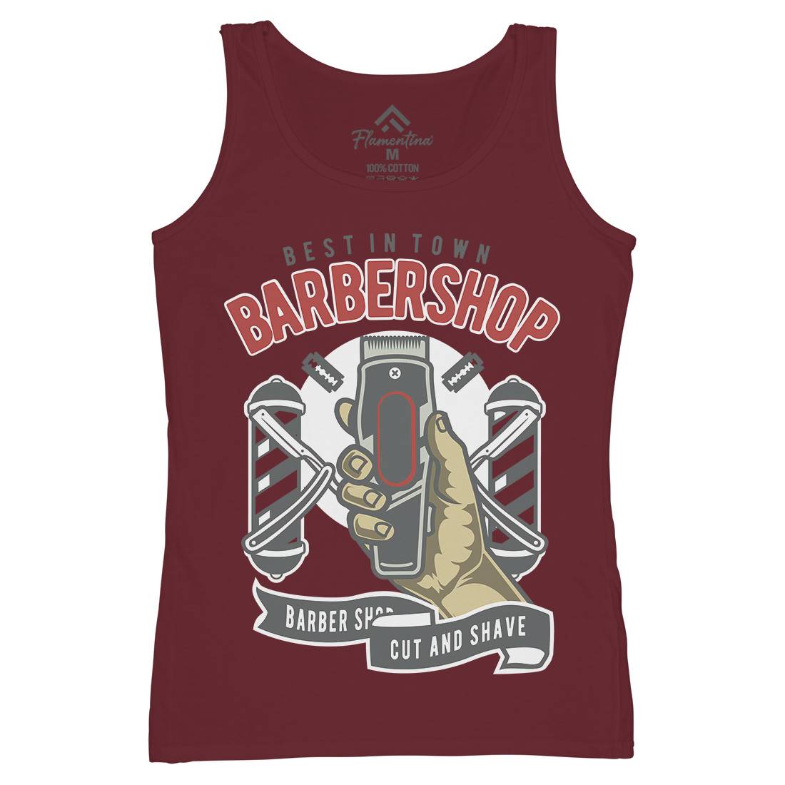 Barbershop Womens Organic Tank Top Vest Barber D506