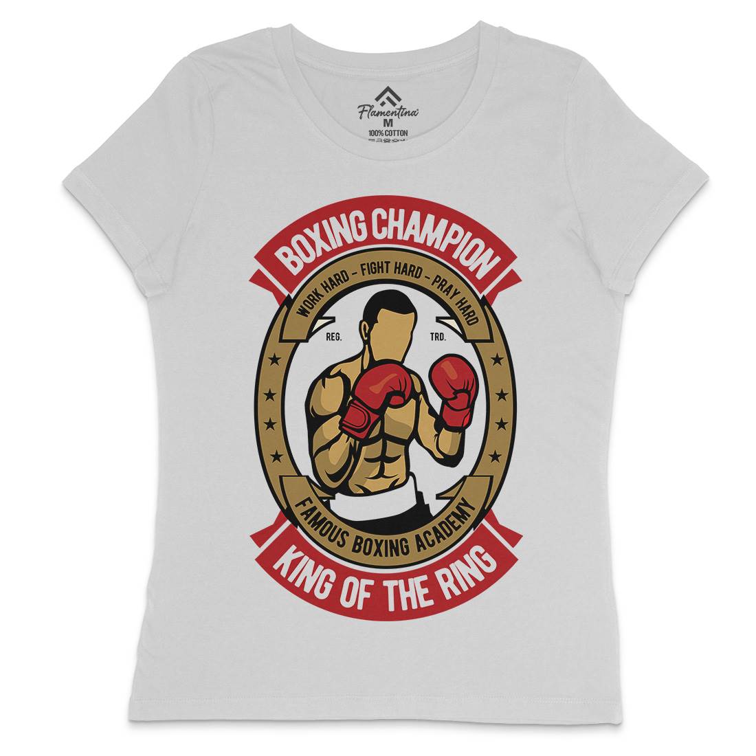 Boxing Womens Crew Neck T-Shirt Sport D510