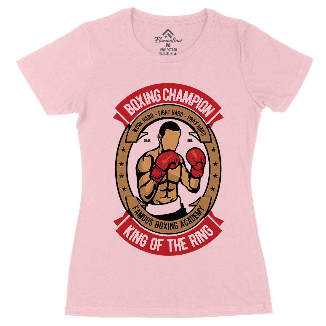 Boxing Womens Organic Crew Neck T-Shirt Sport D510