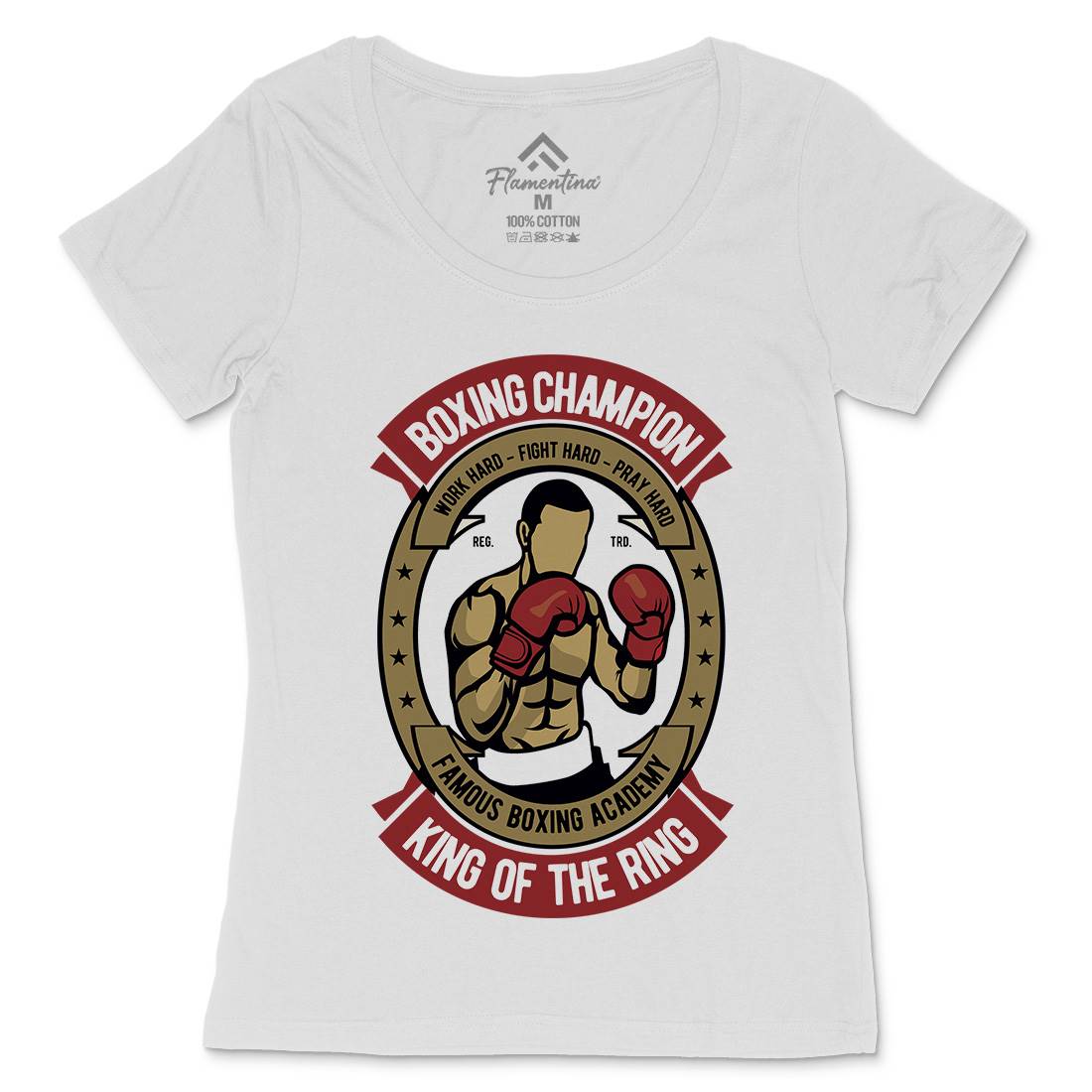 Boxing Womens Scoop Neck T-Shirt Sport D510