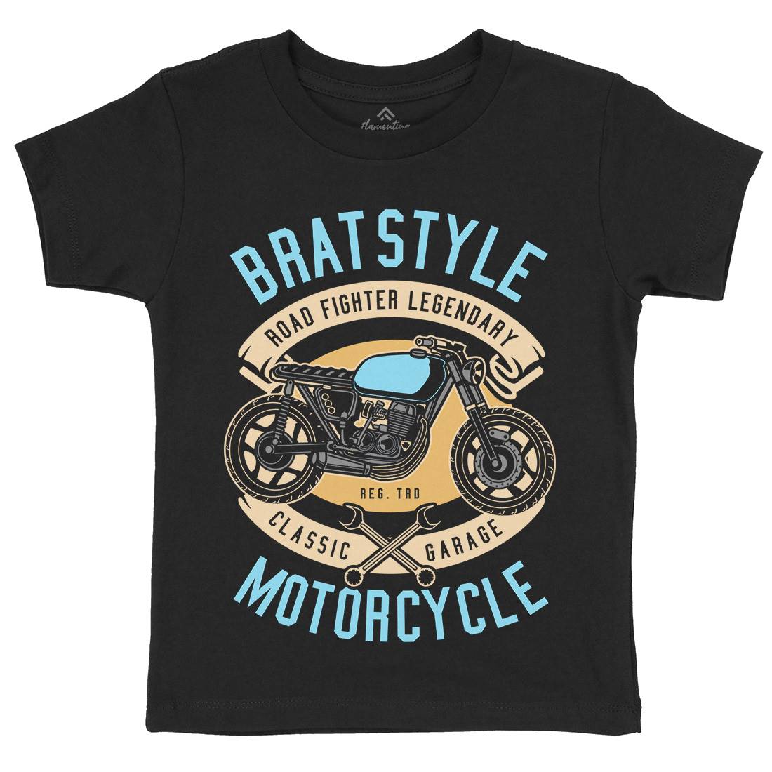 Brat Style Kids Crew Neck T-Shirt Motorcycles D511