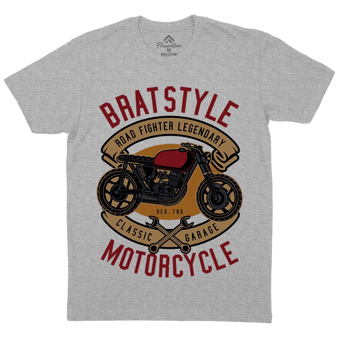 Brat Style Mens Organic Crew Neck T-Shirt Motorcycles D511