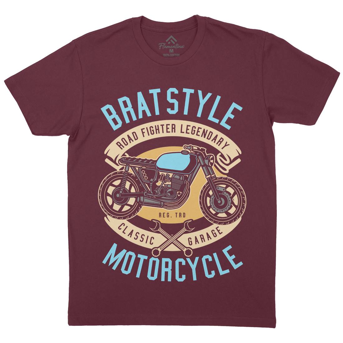 Brat Style Mens Organic Crew Neck T-Shirt Motorcycles D511