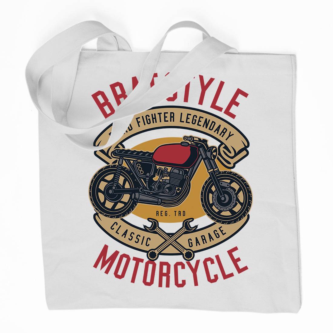 Brat Style Organic Premium Cotton Tote Bag Motorcycles D511