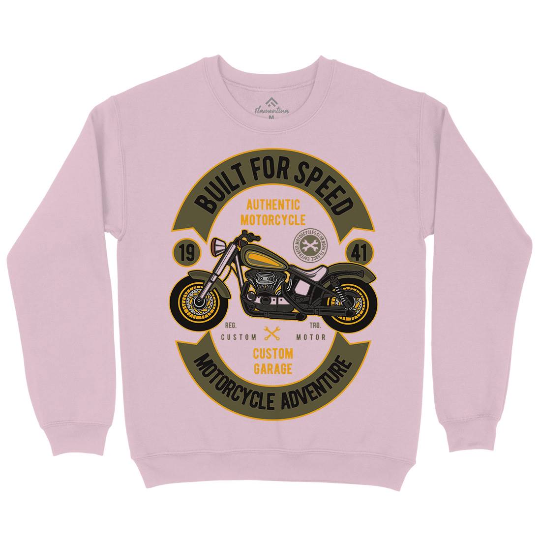 Built For Speed Kids Crew Neck Sweatshirt Motorcycles D512
