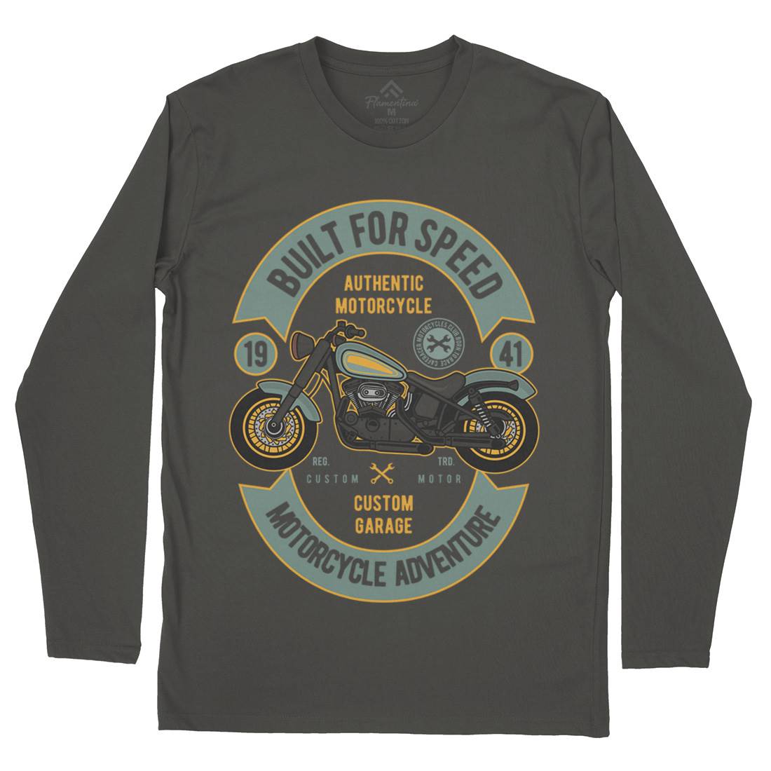 Built For Speed Mens Long Sleeve T-Shirt Motorcycles D512