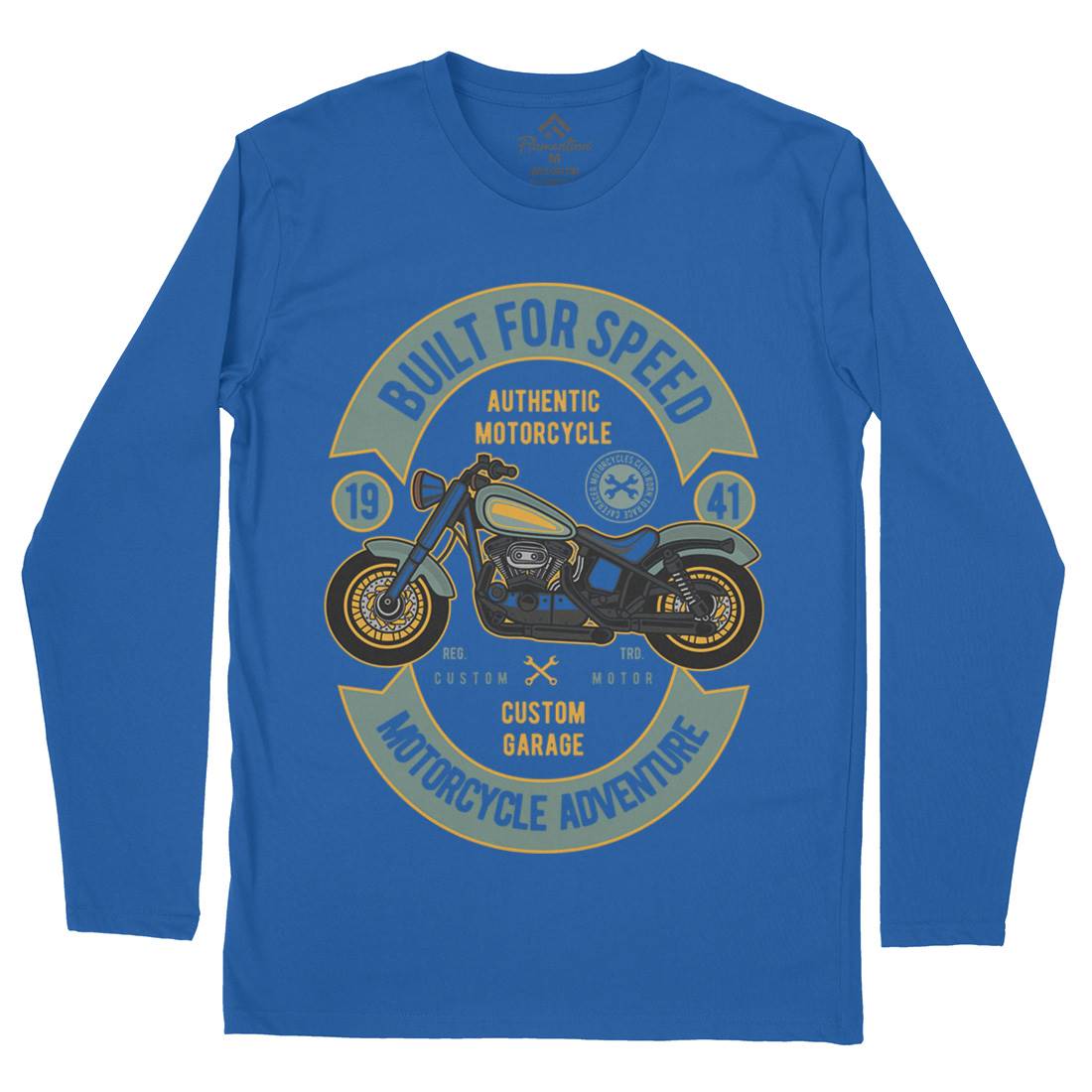 Built For Speed Mens Long Sleeve T-Shirt Motorcycles D512