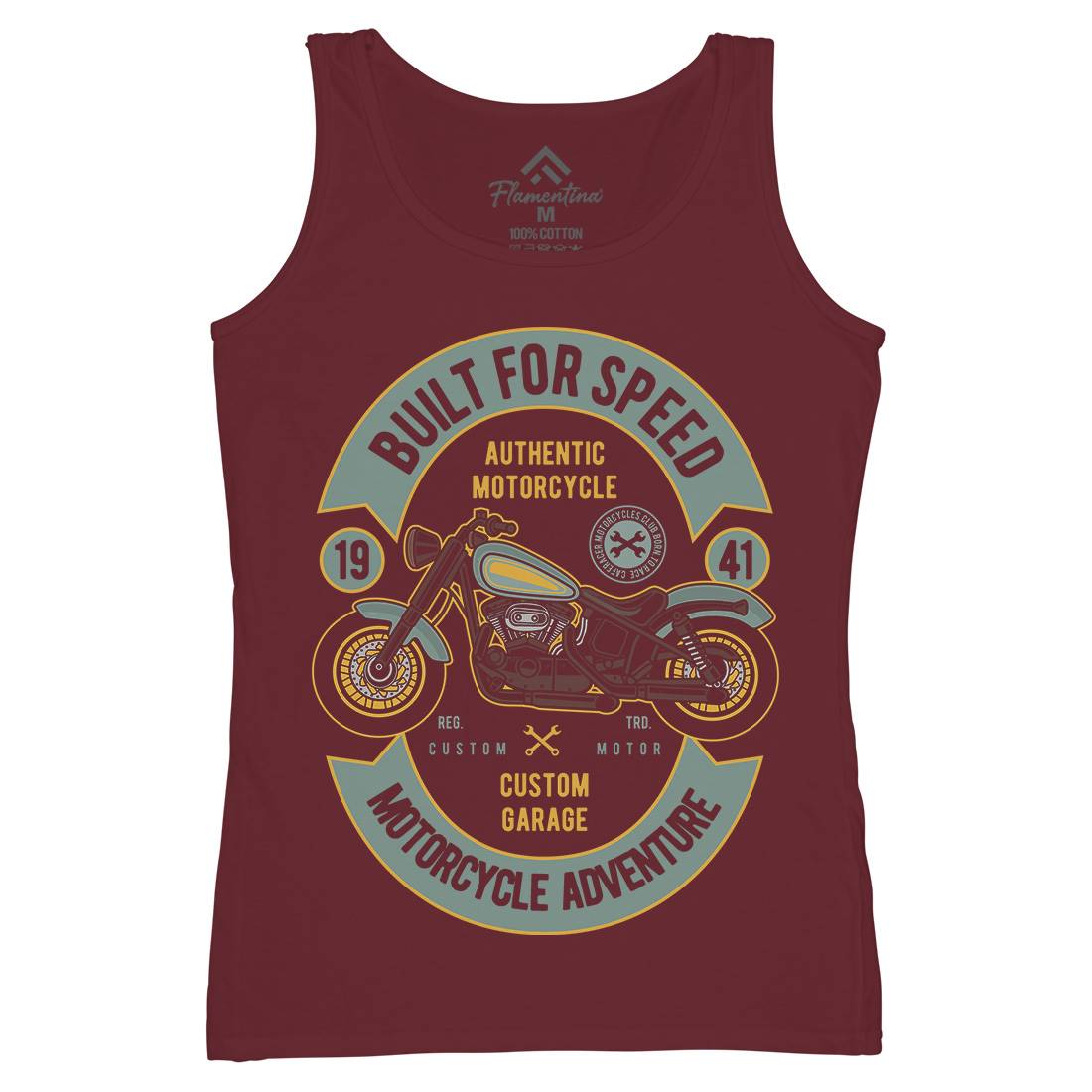 Built For Speed Womens Organic Tank Top Vest Motorcycles D512