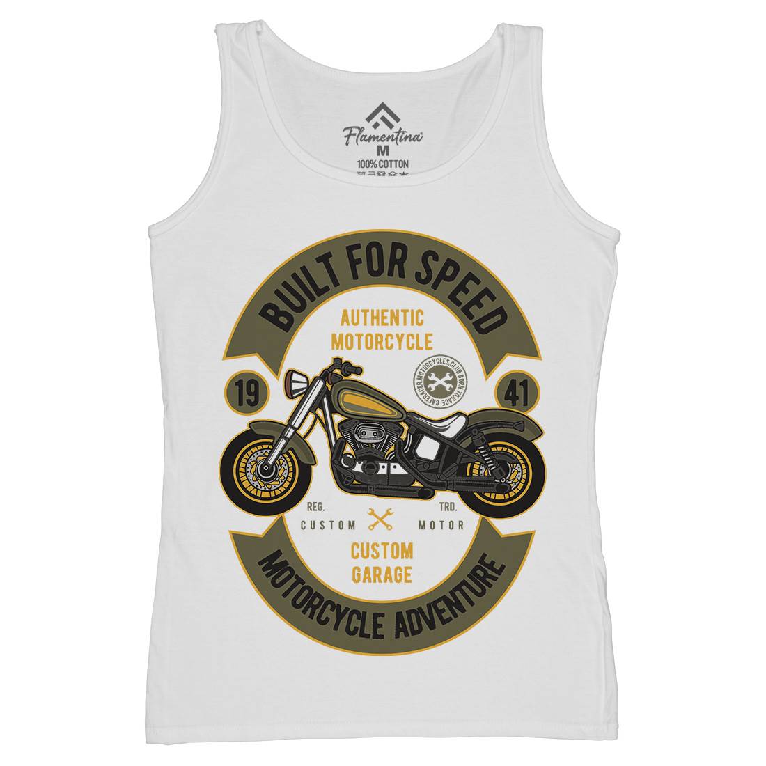Built For Speed Womens Organic Tank Top Vest Motorcycles D512