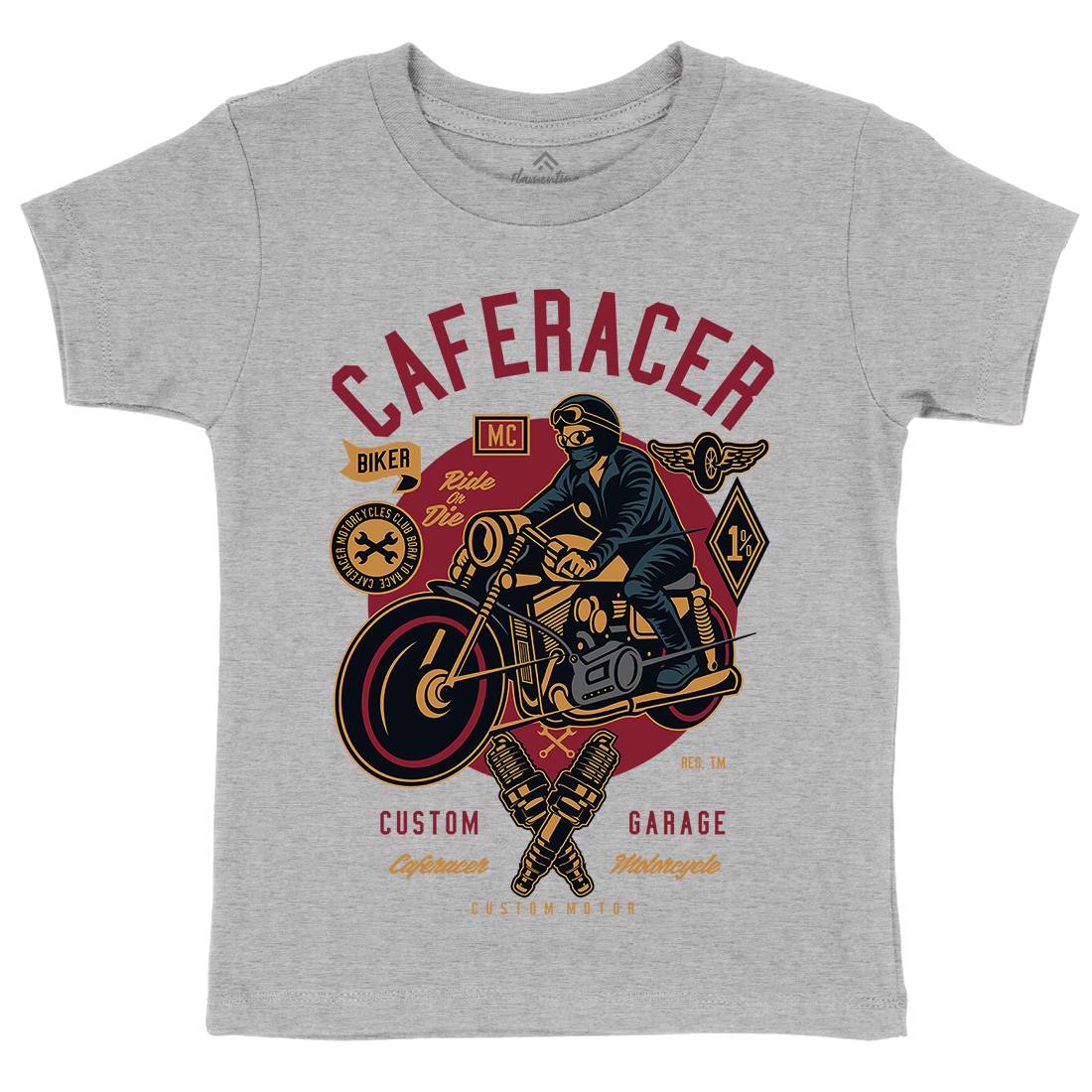 Caferacer Kids Crew Neck T-Shirt Motorcycles D513