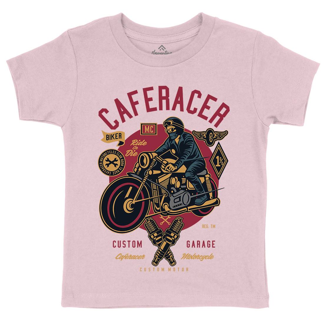 Caferacer Kids Crew Neck T-Shirt Motorcycles D513