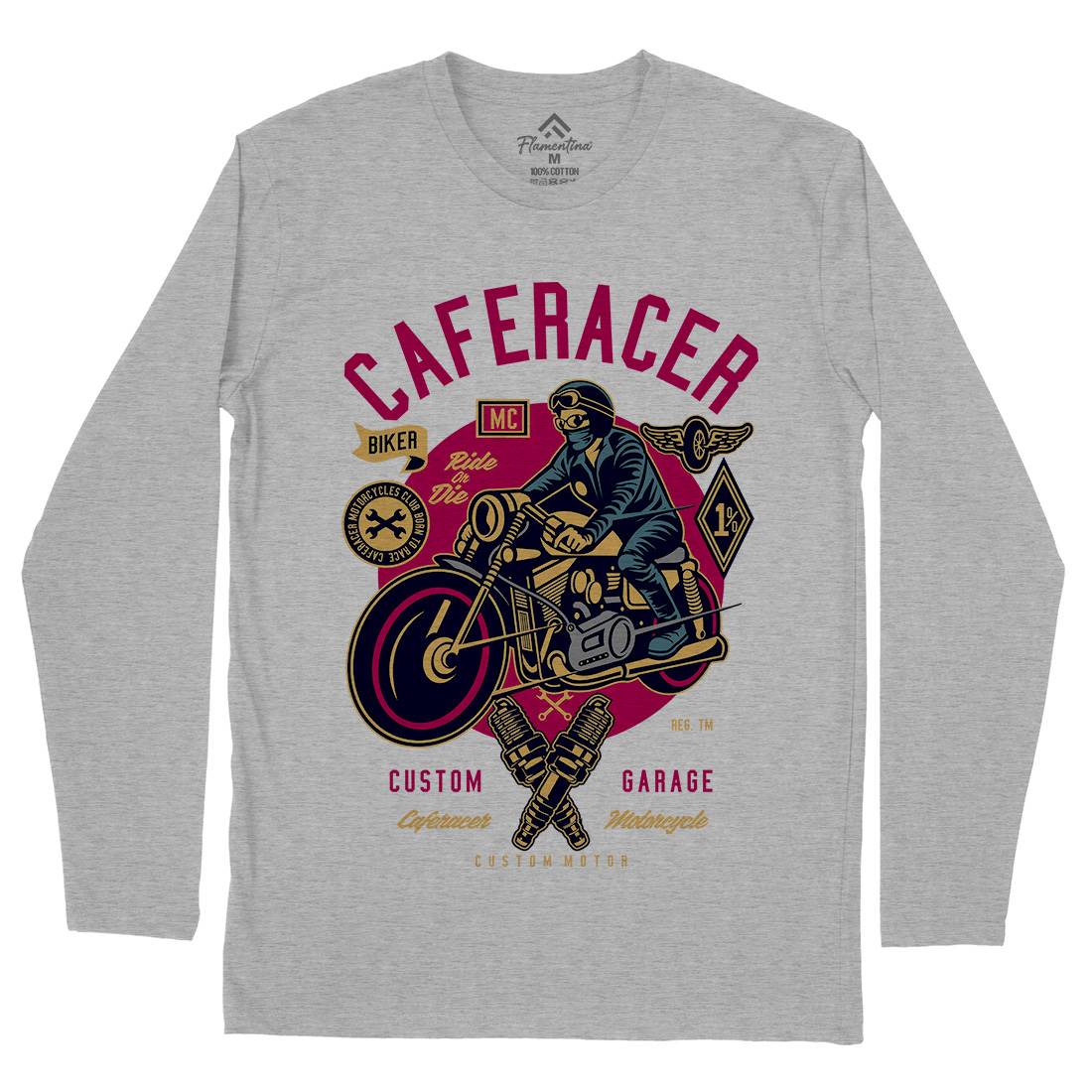 Caferacer Mens Long Sleeve T-Shirt Motorcycles D513