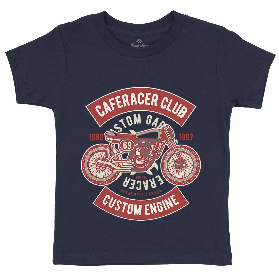Caferacer Club Kids Crew Neck T-Shirt Motorcycles D514