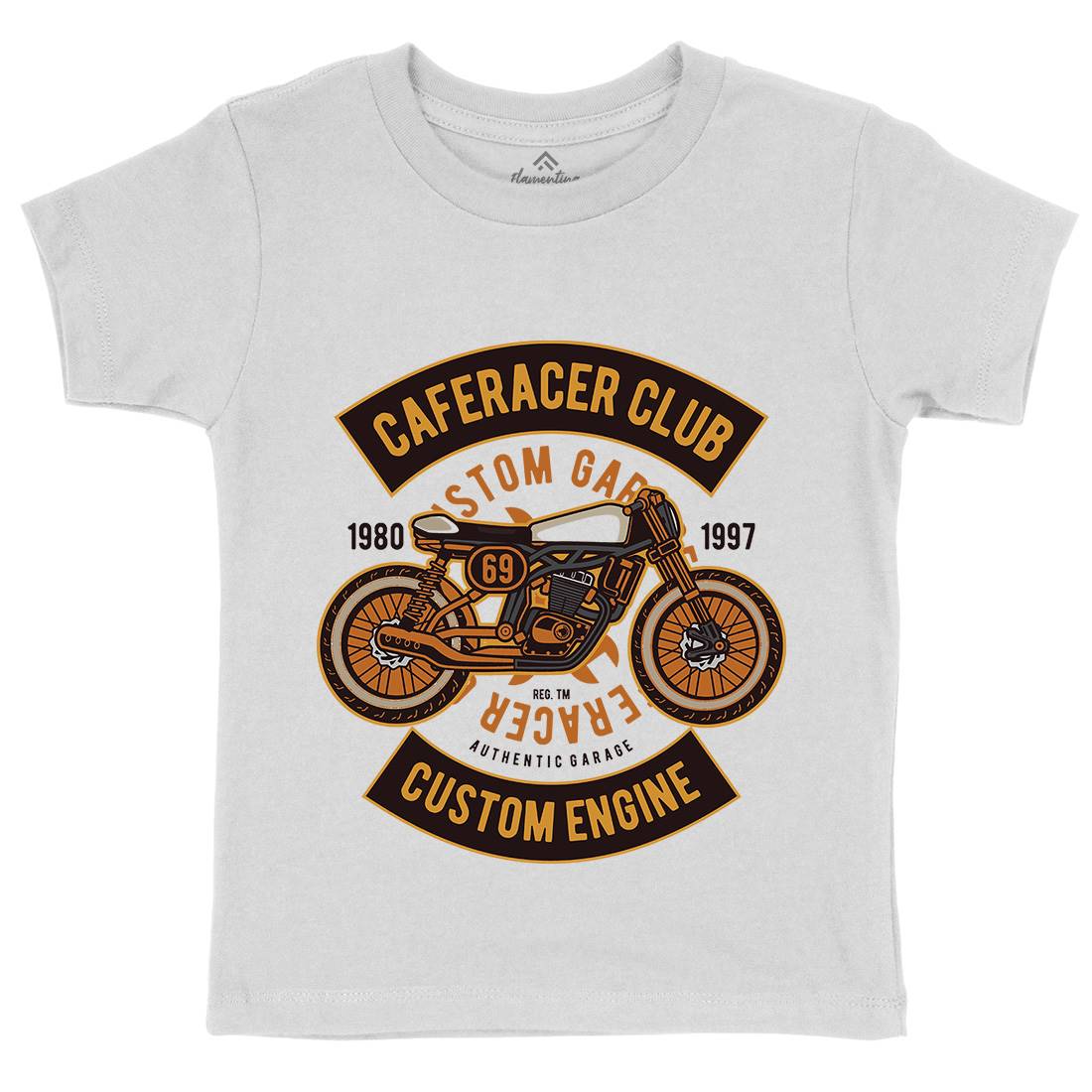 Caferacer Club Kids Crew Neck T-Shirt Motorcycles D514