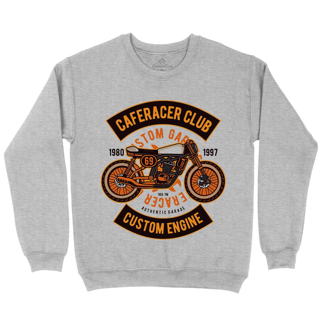 Caferacer Club Mens Crew Neck Sweatshirt Motorcycles D514