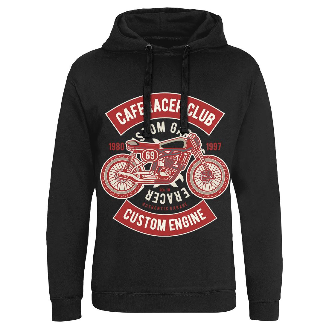 Caferacer Club Mens Hoodie Without Pocket Motorcycles D514