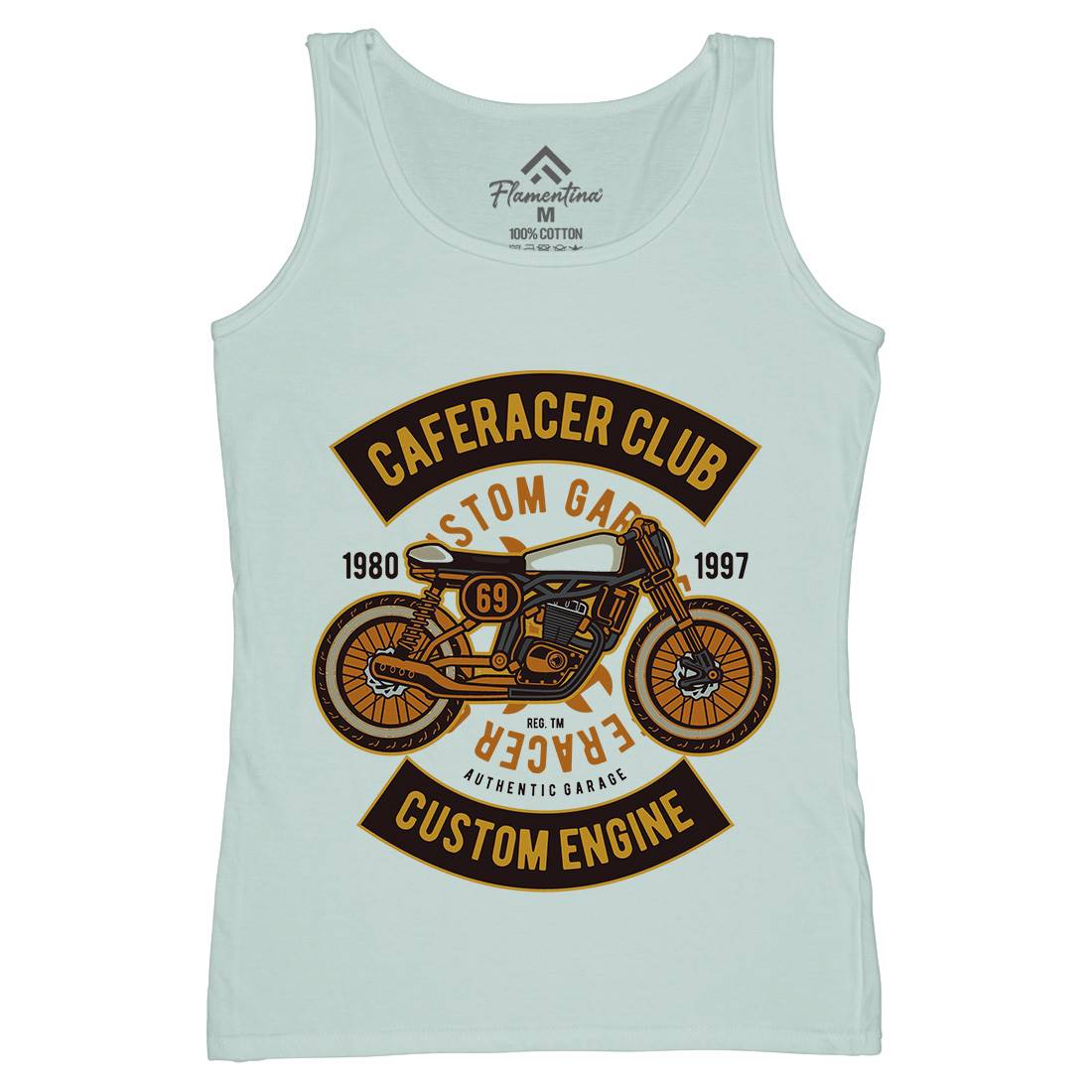 Caferacer Club Womens Organic Tank Top Vest Motorcycles D514
