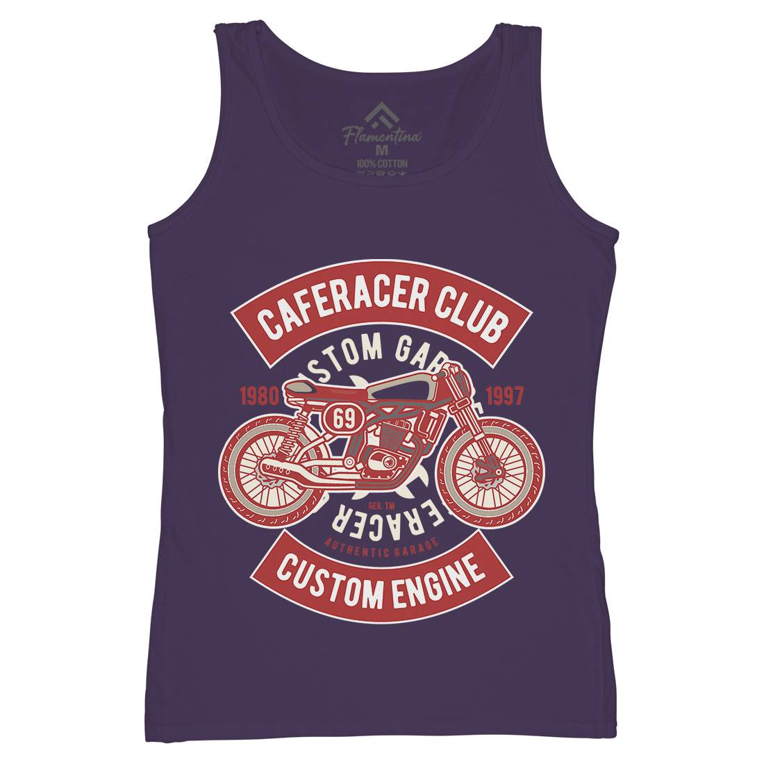 Caferacer Club Womens Organic Tank Top Vest Motorcycles D514