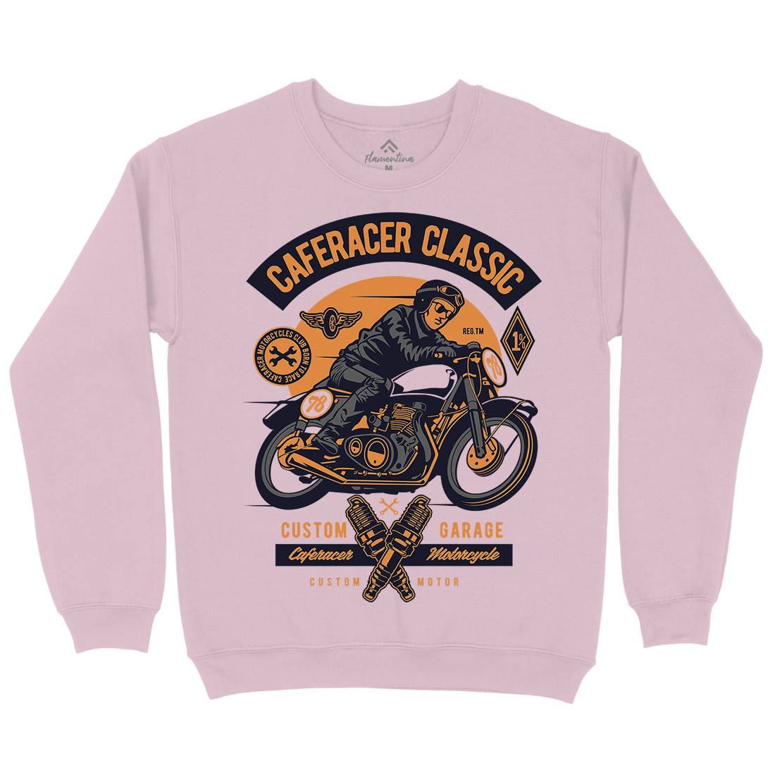 Caferacer Rider Kids Crew Neck Sweatshirt Motorcycles D515