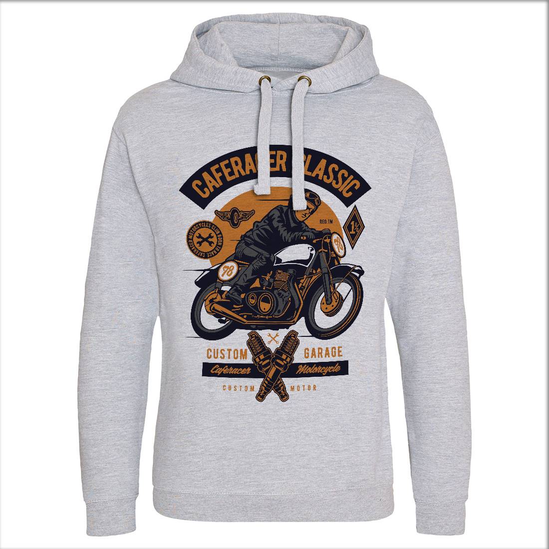 Caferacer Rider Mens Hoodie Without Pocket Motorcycles D515