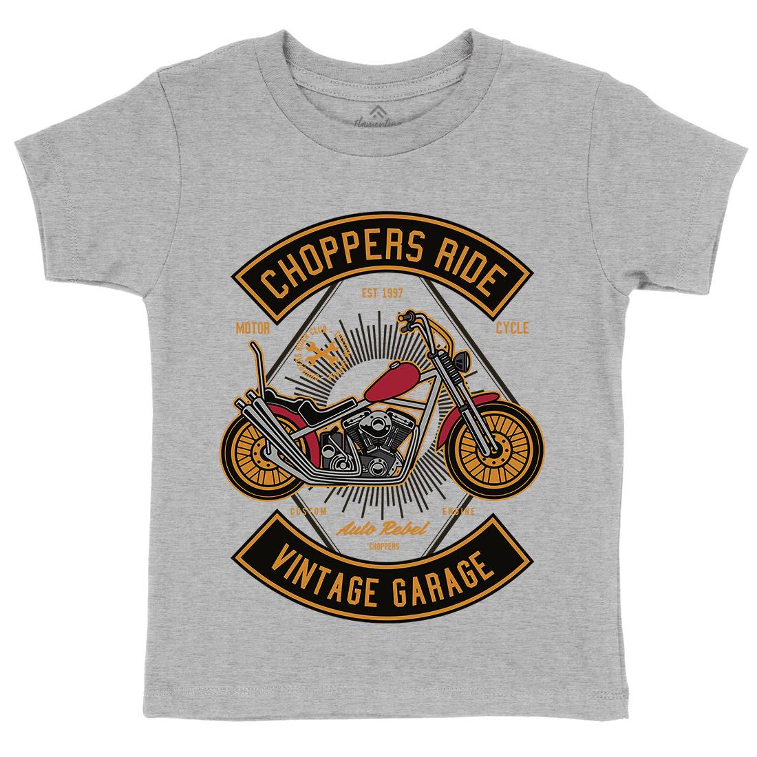 Chopper Ride Kids Crew Neck T-Shirt Motorcycles D516