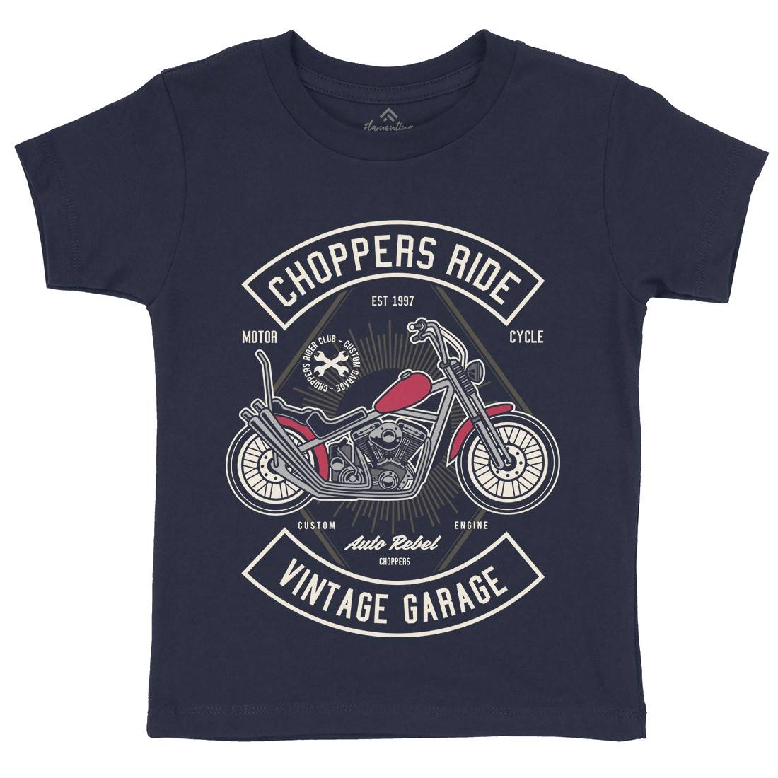 Chopper Ride Kids Crew Neck T-Shirt Motorcycles D516
