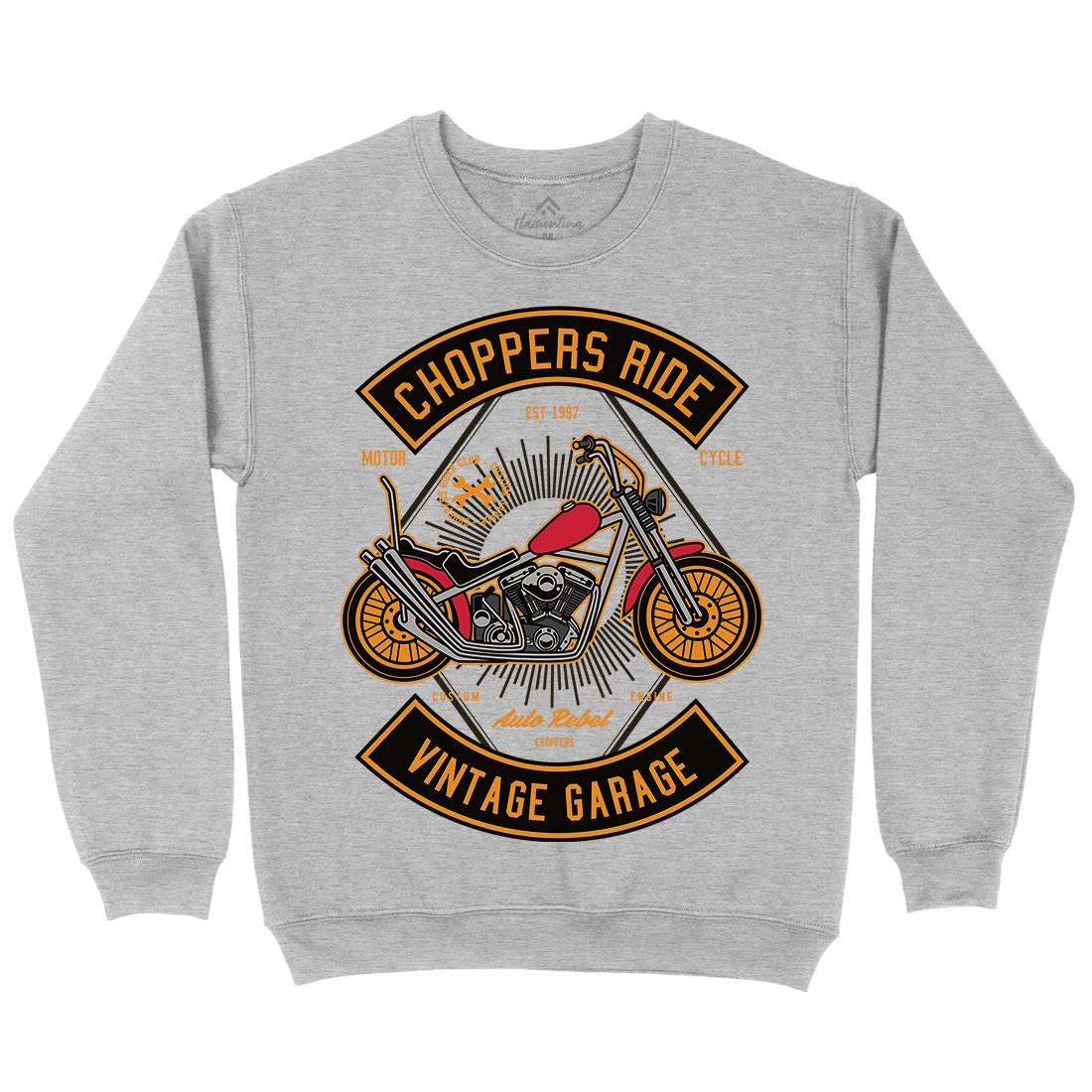 Chopper Ride Kids Crew Neck Sweatshirt Motorcycles D516