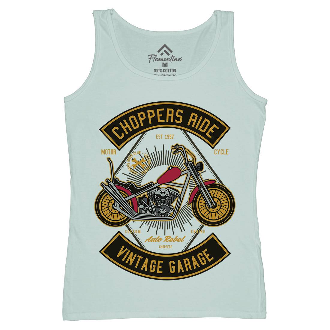 Chopper Ride Womens Organic Tank Top Vest Motorcycles D516