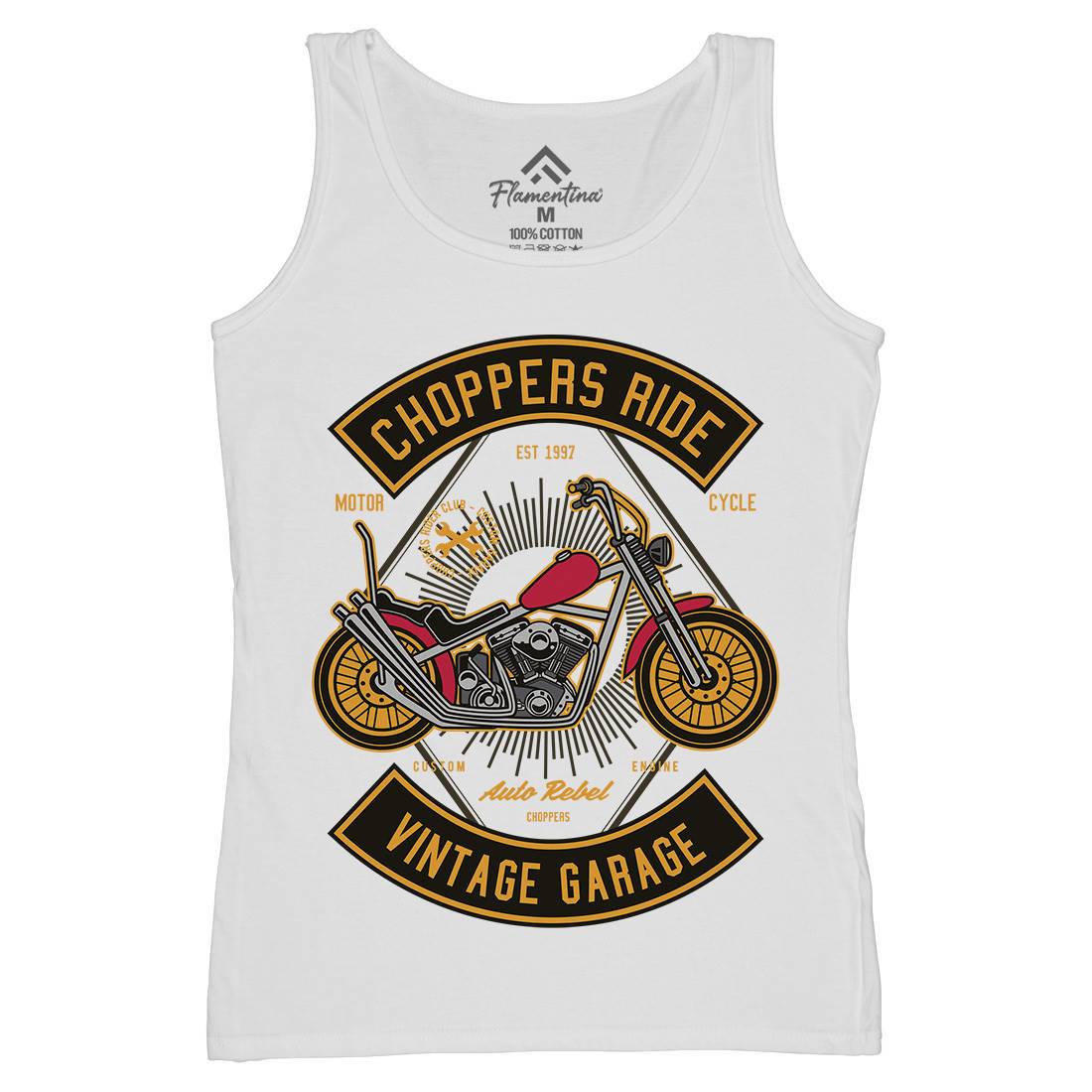 Chopper Ride Womens Organic Tank Top Vest Motorcycles D516
