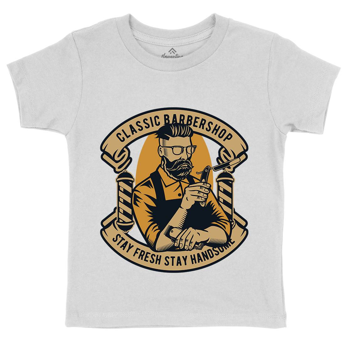 Classic Shop Kids Crew Neck T-Shirt Barber D517